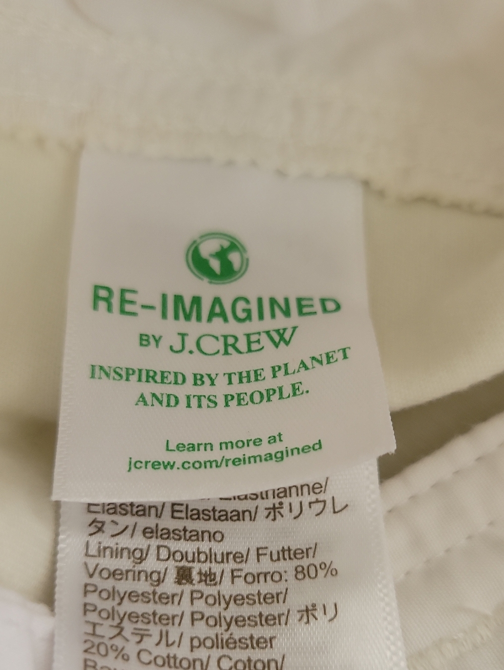 J. Crew Women's White Chinos - High-Rise Girlfriend Chino -Slim Tailored Look - Picture 6 of 7